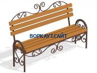 Лавочка кованная МАФ 1606 в Астрахани Лавочка кованная МАФ 1606 в Астрахани