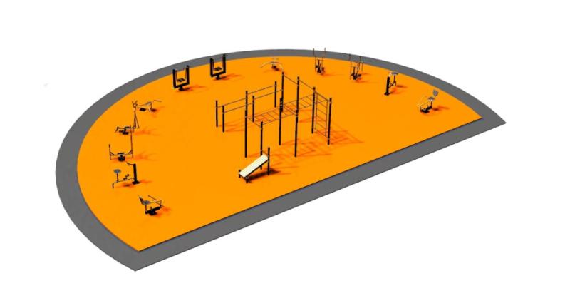 Дизайн проект спортплощадки Полукруглая в Астрахани