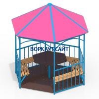 Беседка со столом, лавками и полом МАФ 4123 в Астрахани