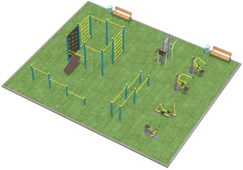 Проект спортплощадки 150 метров в Астрахани в Астрахани