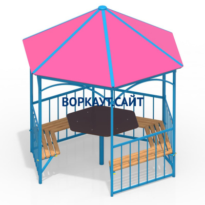 Беседка со столом и лавками МАФ 4121 в Астрахани