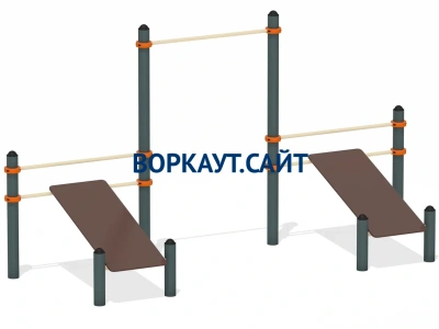 Воркаут с турником и двойной скамьей для пресса ВС-28 в Астрахани