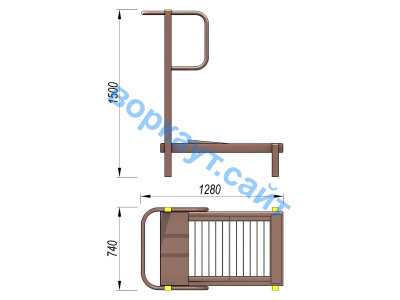 Уличный тренажер Беговая дорожка УТ 009 в Астрахани