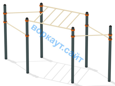 Турник разноуровневый с рукоходом ВС-26 в Астрахани