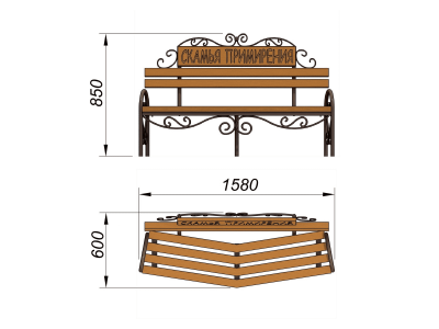 Скамья примирения МАФ 1610 в Астрахани