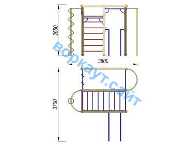 Детский спортивный комплекс Гимнастический ДСК 3107 в Астрахани