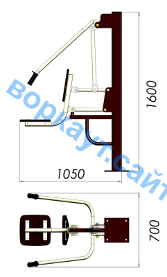 Уличный тренажер "Жим от груди" УТ 002 в Астрахани