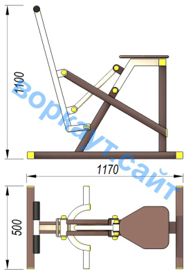 Уличный тренажер "Наездник " УТ 006 в Астрахани
