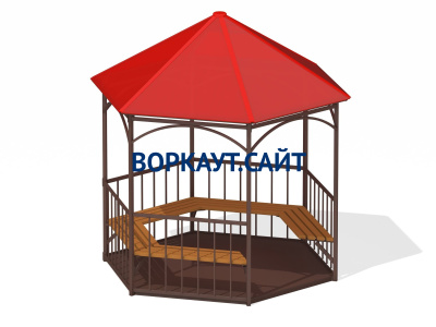 Беседка с лавками и полом МАФ 4122 в Астрахани