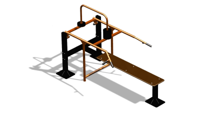 Силовой уличный тренажер  "Горизонтальный жим"  УТ402 в Астрахани