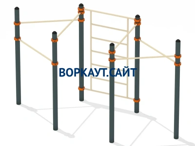 Воркаут турник разноуровневый с шведской стенкой ВС-25 в Астрахани