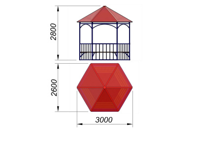 Беседка с лавками МАФ 4120 в Астрахани