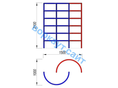 Шведская стенка полукруглая ДСК 3503 в Астрахани
